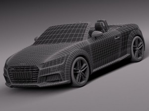Audi TTS Roadster 2015 3D 모델