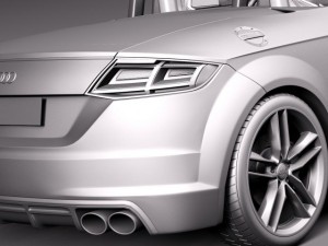 Audi TTS Roadster 2015 3D 모델