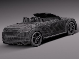 Audi TTS Roadster 2015 3D 모델