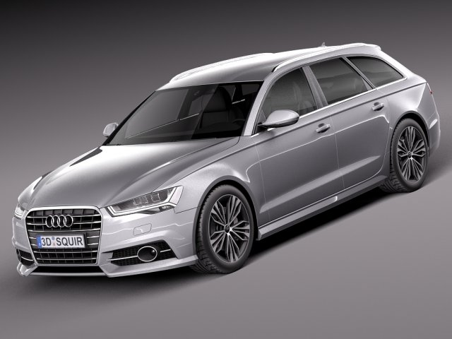 Audi A6 Avant 2015 3D Model .c4d .max .obj .3ds .fbx .stl .blend 