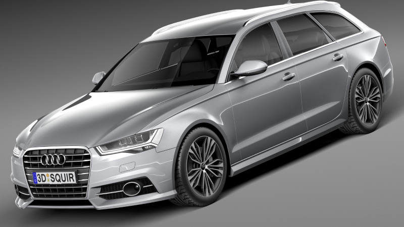 Audi A6 Avant 2015 3D 模型 .c4d .max .obj .3ds .fbx .stl .blend