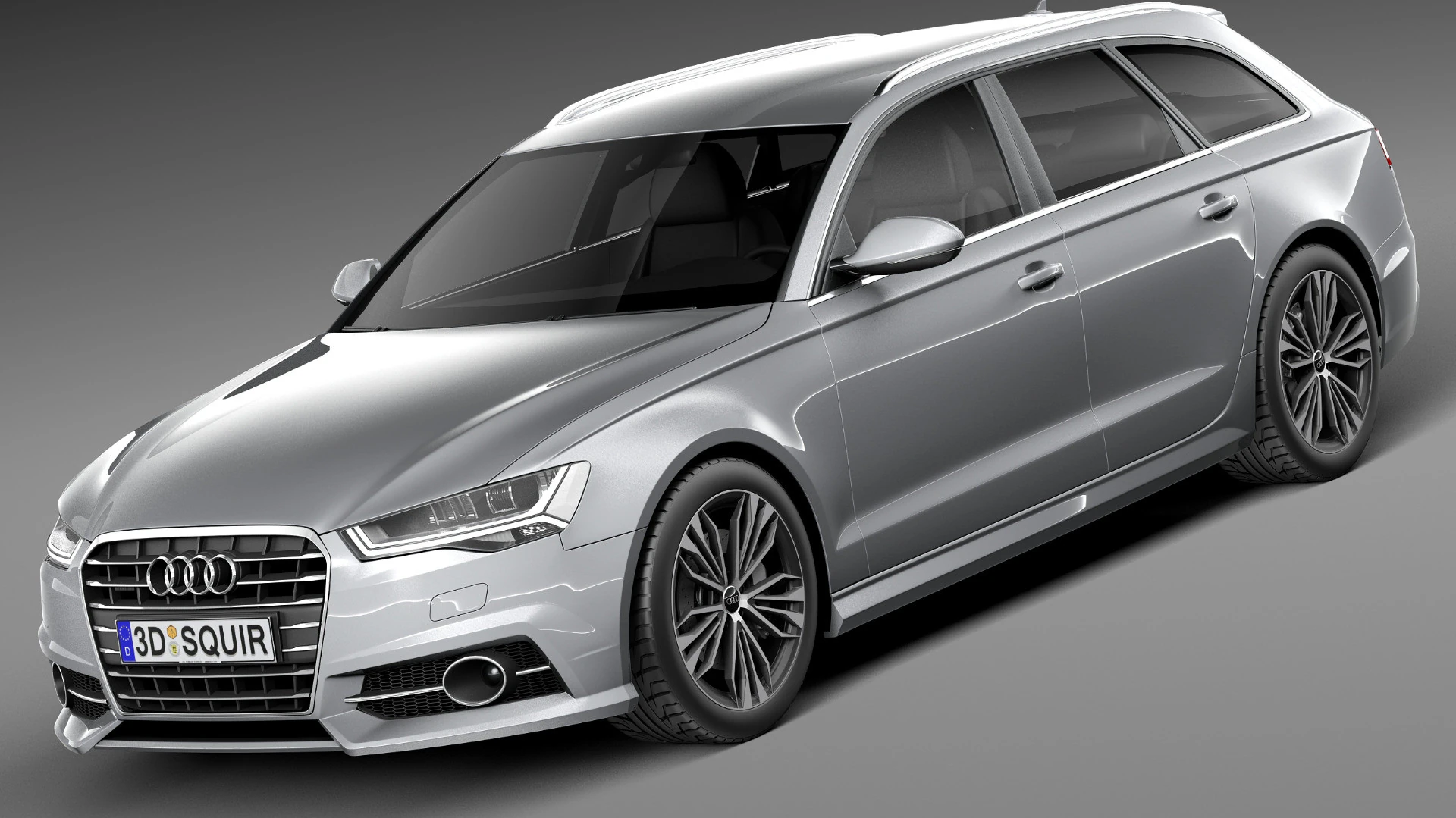 Audi A6 Avant 2015 3D Model .c4d .max .obj .3ds .fbx .stl .blend 
