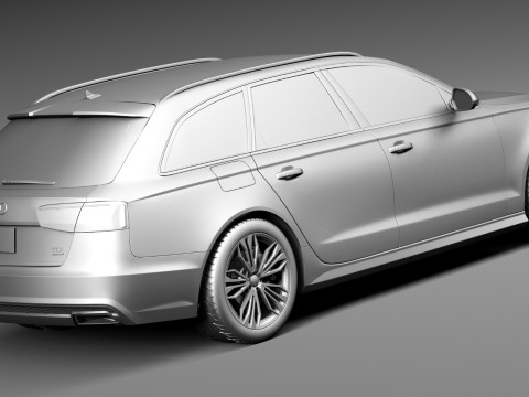 Audi A6 Avant 2015 3D 模型