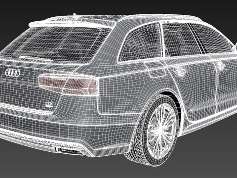Audi A6 Avant 2015 3D 模型