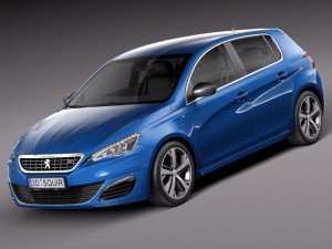 Peugeot 308 GT 2015 3D Model