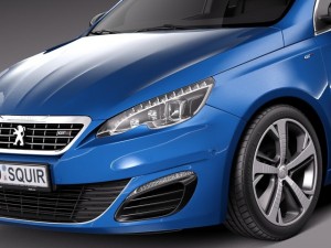 Peugeot 308 GT 2015 3Dモデル