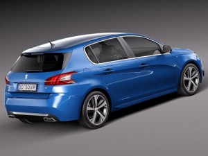 Peugeot 308 GT 2015 3Dモデル