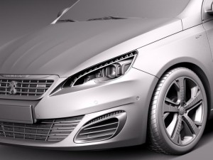 Peugeot 308 GT 2015 3Dモデル