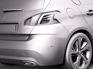Peugeot 308 GT 2015 3Dモデル