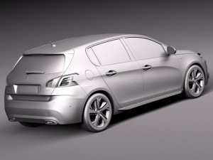 Peugeot 308 GT 2015 3Dモデル