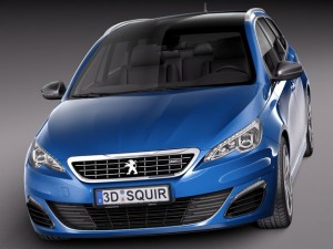 Peugeot 308 GT SW 2015 3D Model