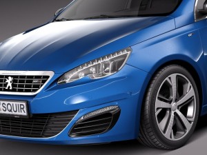Peugeot 308 GT SW 2015 3D Model