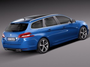 Peugeot 308 GT SW 2015 3D Model