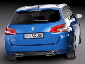 Peugeot 308 GT SW 2015 3D Model