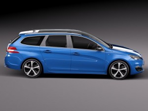 Peugeot 308 GT SW 2015 3D Model