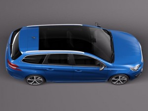 Peugeot 308 GT SW 2015 3D Model
