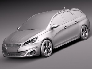 Peugeot 308 GT SW 2015 3D Model