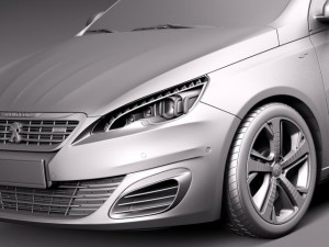 Peugeot 308 GT SW 2015 3D Model