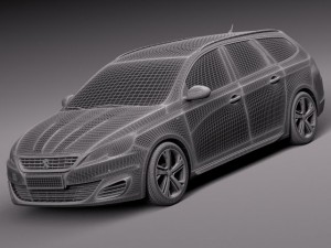 Peugeot 308 GT SW 2015 3D Model