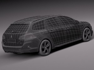 Peugeot 308 GT SW 2015 3D Model