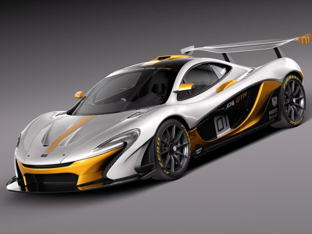 Mclaren P1 GTR Concept 2014 3D 모델 .c4d .max .obj .3ds .fbx .stl .blend