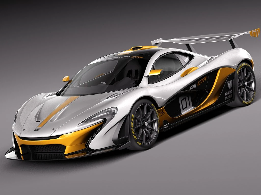 Mclaren P1 GTR Concept 2014 3D Model .c4d .max .obj .3ds .fbx .stl .blend 