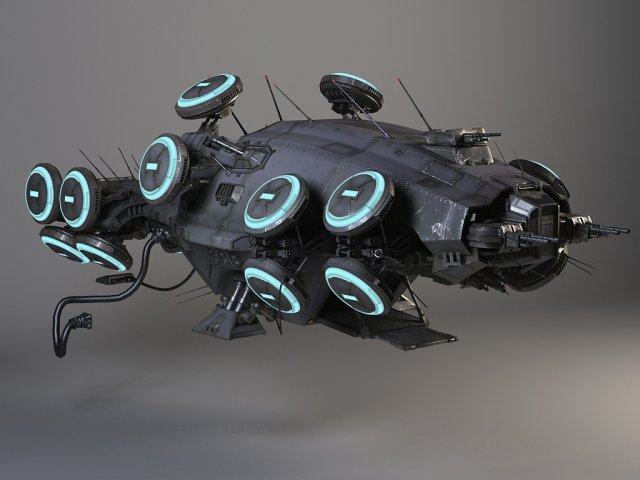Matrix Howership Movie Spaceshp Modelo 3D .c4d .max .obj .3ds .fbx .stl .blend 