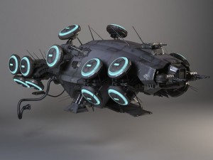 Matrix Howership Movie Spaceshp 3D Model