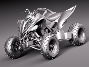 Yamaha Raptor 700S 2014 Quad 3D Модель