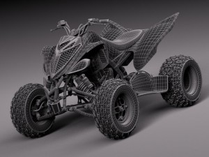 Yamaha Raptor 700S 2014 Quad 3D Модель