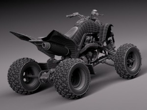Yamaha Raptor 700S 2014 Quad 3D Модель