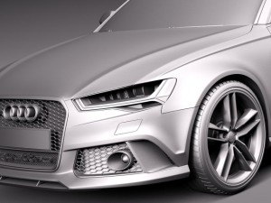 Audi RS6 Sedan 2015 3D मॉडल