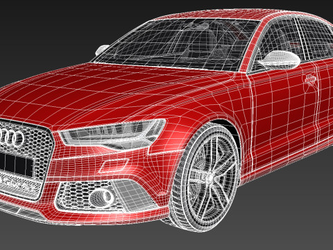 Audi RS6 Sedan 2015 Modello 3D