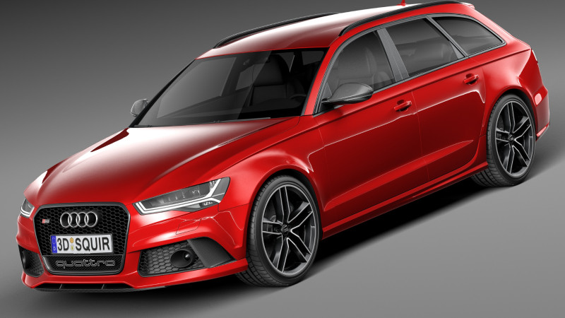 Audi RS6 Avant 2015 3D 模型 .c4d .max .obj .3ds .fbx .stl .blend 