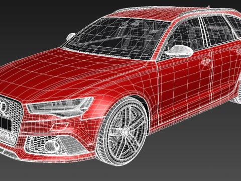Audi RS6 Avant 2015 3D Model