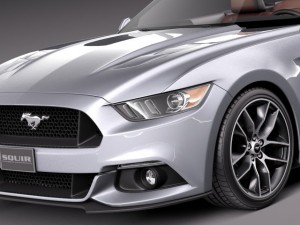 Mustang GT Convertible 2015 Model 3D
