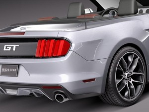 Mustang GT Convertible 2015 Model 3D