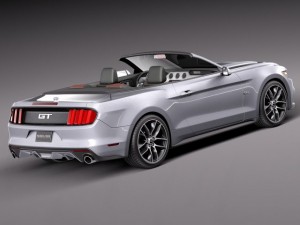 Mustang GT Convertible 2015 Model 3D