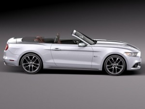 Mustang GT Convertible 2015 Model 3D