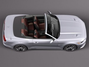 Mustang GT Convertible 2015 Model 3D
