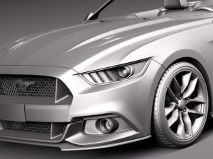 Mustang GT Convertible 2015 Model 3D