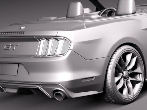 Mustang GT Convertible 2015 Model 3D