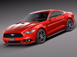 Mustang Ecoboost 2015 3D Model