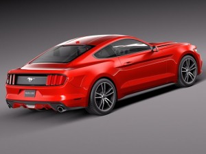 Mustang Ecoboost 2015 3D Model