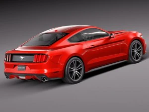 Mustang Ecoboost 2015 3D Model