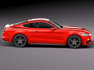 Mustang Ecoboost 2015 3D Model