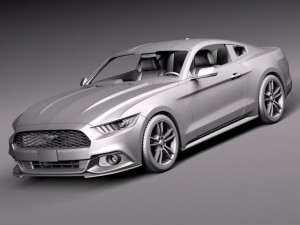 Mustang Ecoboost 2015 3D Model