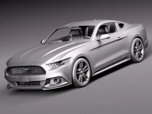 Mustang Ecoboost 2015 3D Model