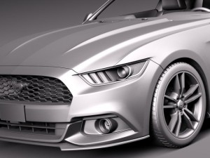 Mustang Ecoboost 2015 3D Model