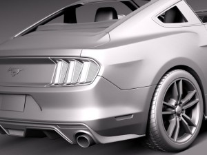 Mustang Ecoboost 2015 3D Model
